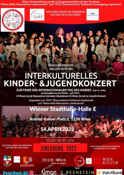 Interkulturelles Kinder- und Jugendkonzert | Fr, 14.04.2023 @ Wiener Stadthalle, Halle E © Österreichisch-Türkische Gesellschaft