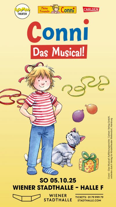 Conni - Das Musical | So, 05.10.2025 @ Wiener Stadthalle, Halle F © Carlsen Verlag GmbH